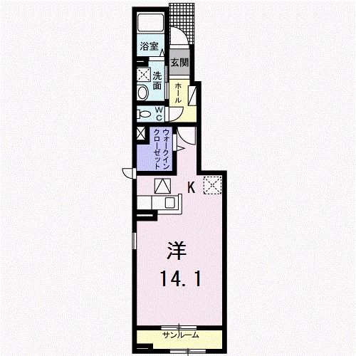 八戸市大字長苗代のアパートの間取り