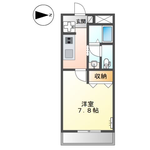 門真市深田町のマンションの間取り