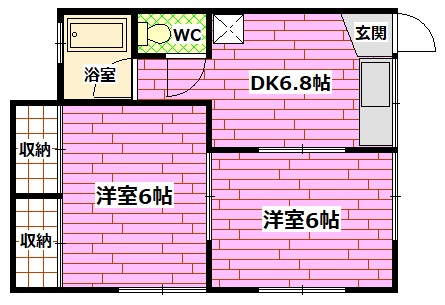 広島市安芸区中野東のマンションの間取り