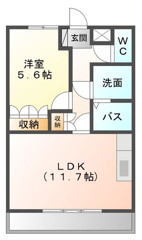 那珂市菅谷のアパートの間取り