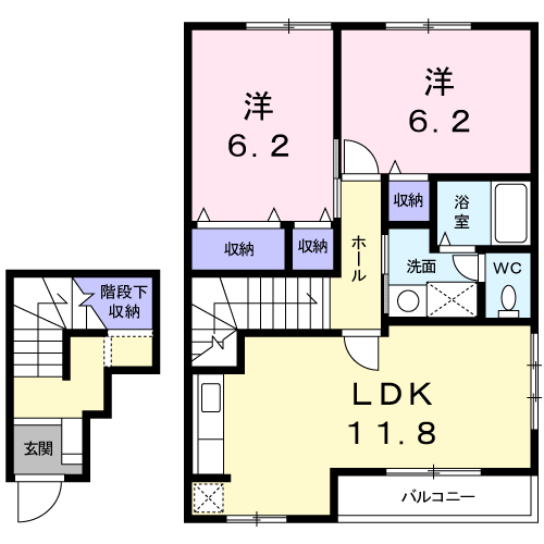 クラール・Mの間取り