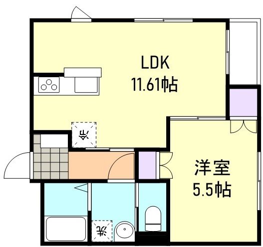 浅口市鴨方町鴨方のアパートの間取り