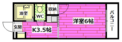 広島市安芸区矢野東のマンションの間取り