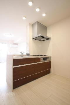 キッチン　ガス2口システムキッチングリル付き