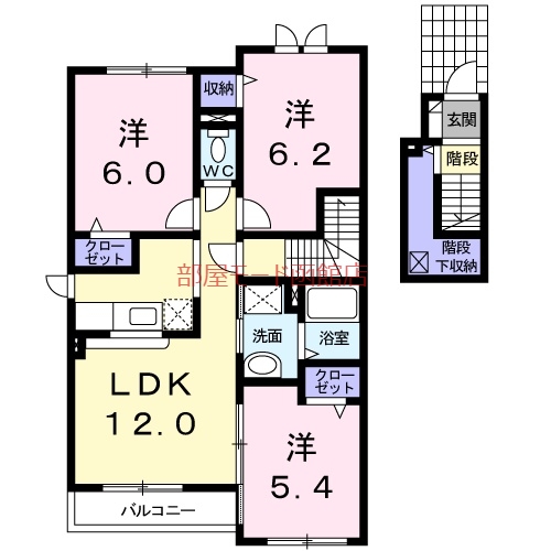 【亀田郡七飯町本町のアパートの間取り】