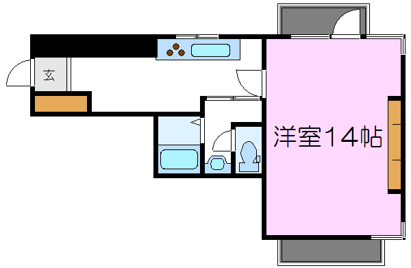 江戸川区中央のマンションの間取り