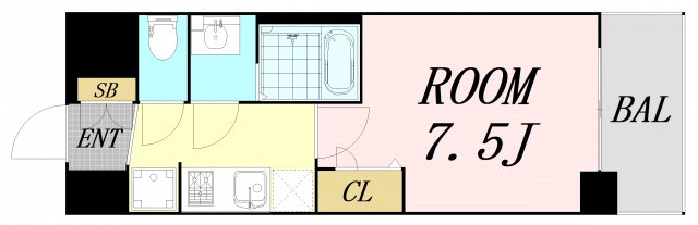 プレサンス堺筋本町センティスの間取り