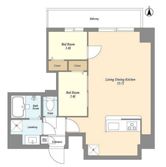 足立区足立のマンションの間取り