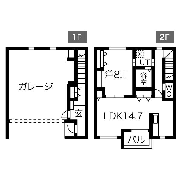 GarageaIの間取り