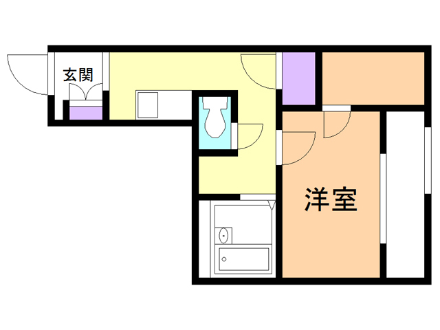 苫小牧市宮前町のアパートの間取り