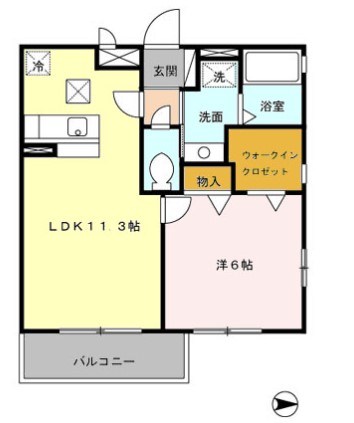 羽生市中央のアパートの間取り