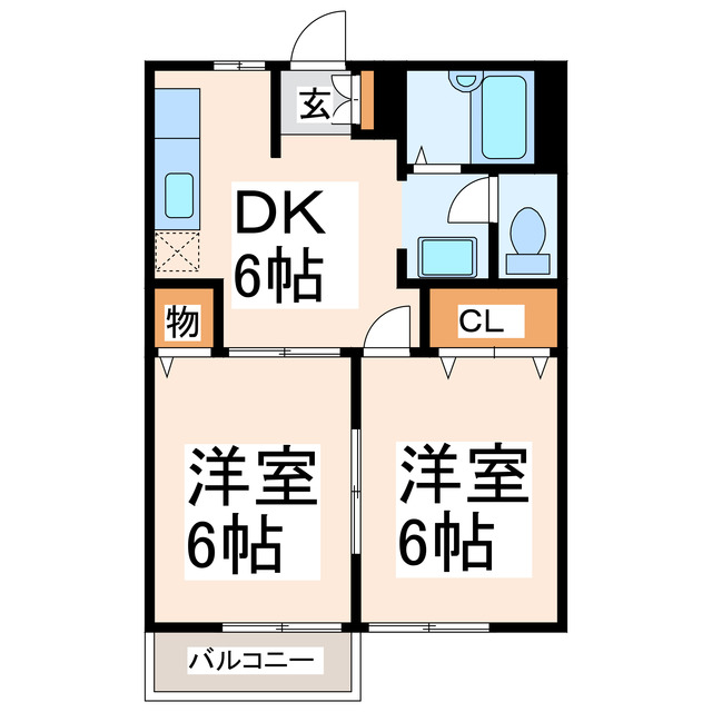 菊池郡大津町大字引水のアパートの間取り