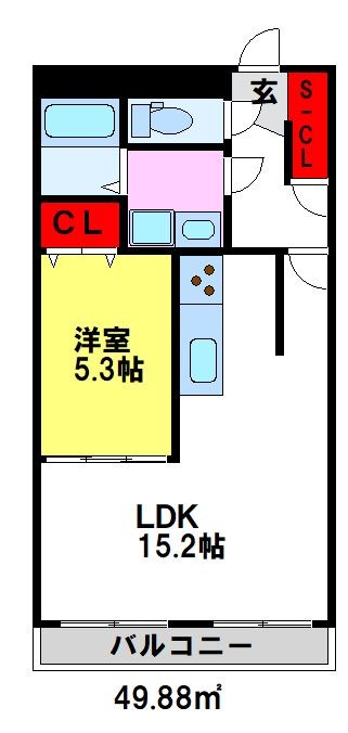 リスタ五条の間取り