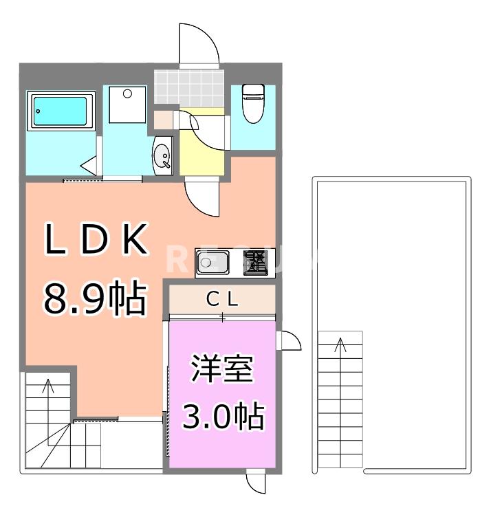 千葉市中央区今井のアパートの間取り