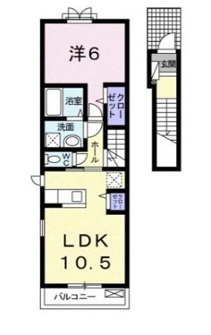 堺市中区深井水池町のアパートの間取り