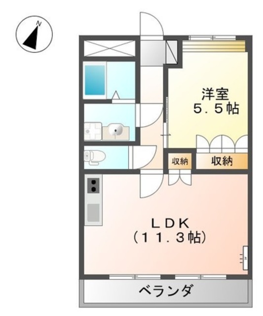 和歌山市福島のアパートの間取り