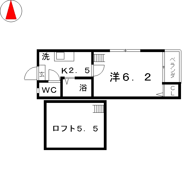 プランドール瓢箪山の間取り