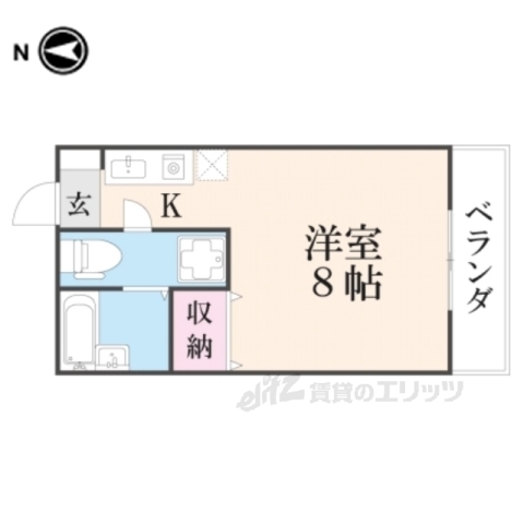 南丹市園部町城南町のマンションの間取り