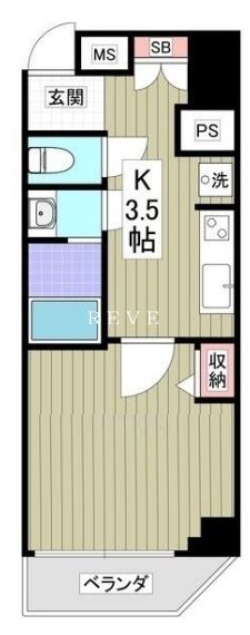 千代田区鍛冶町のマンションの間取り