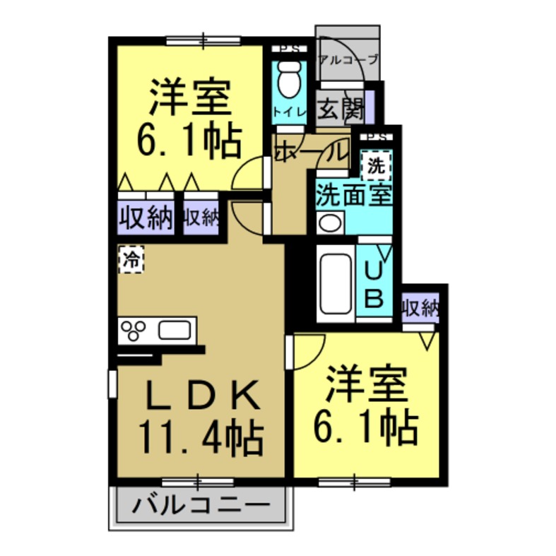 クレール イリスの間取り