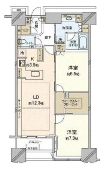 富久クロスコンフォートタワーの間取り