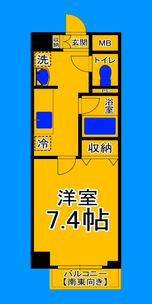 堺市堺区柳之町西のマンションの間取り