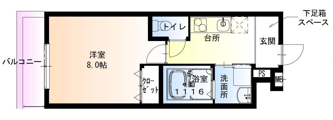 フジパレス助松町I番館の間取り