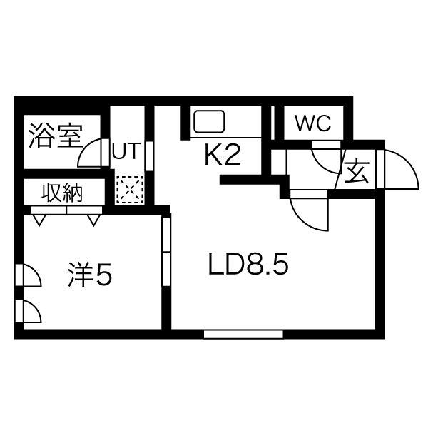 ベルエット頓宮前の間取り