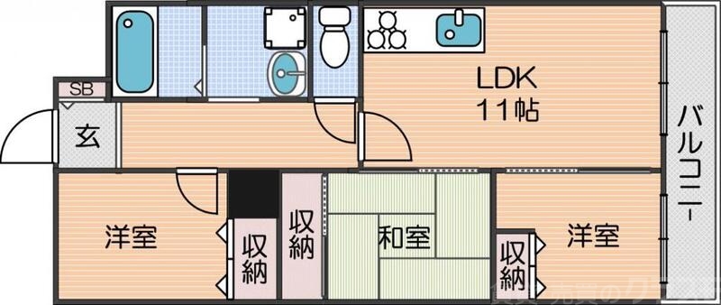 サニーコットン住之江の間取り