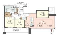 ジオタワー南堀江の間取り