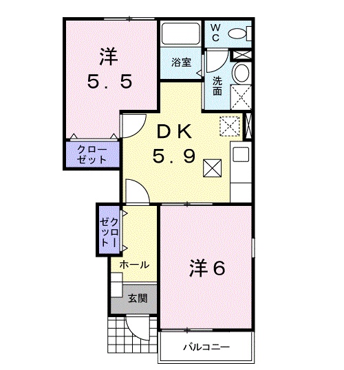 ソーレＩＡの間取り