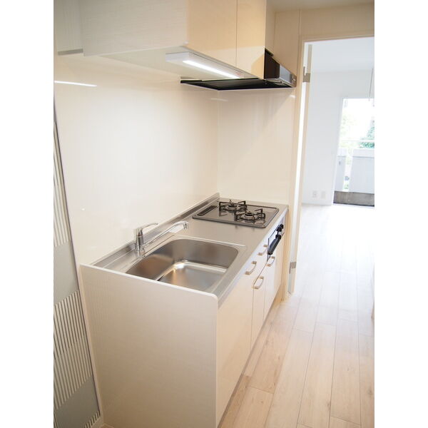 キッチン　2口ガスコンロ付きシステムキッチン