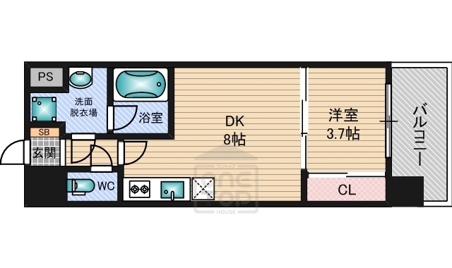 地下鉄御堂筋線 江坂駅 徒歩10分 8階建 築14年の間取り写真