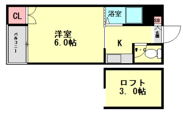 ＪＲ鹿児島本線 教育大前駅 徒歩10分 2階建 築37年の間取り写真