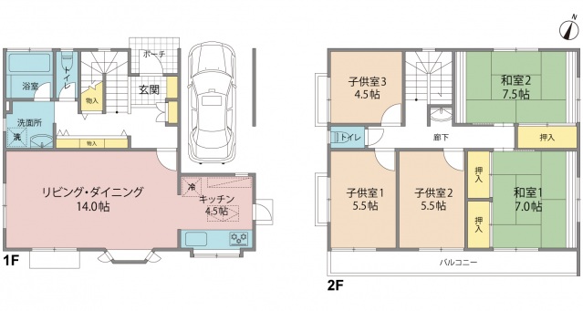 横浜市青葉区戸建ての間取り写真