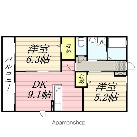 ＪＲ東北本線 新利府駅 徒歩15分 2階建 築13年の間取り写真