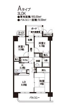 ドルチェ鶴見の間取り写真