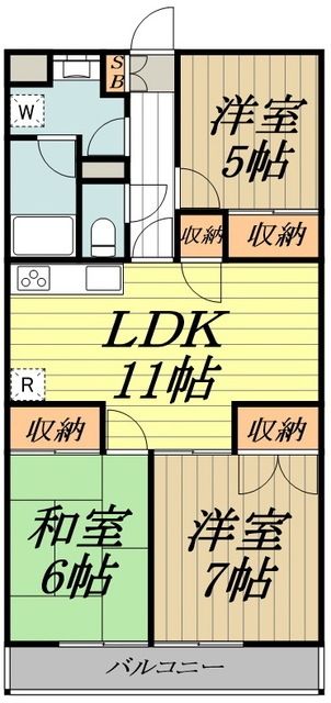 クレール武蔵野の間取り写真
