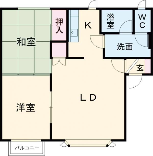 札幌市南区澄川六条のアパートの間取り