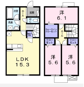 【名古屋市緑区水広のアパートの間取り】