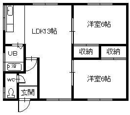 北進ハイツの間取り