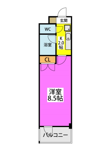 コンドミニアム穴生駅前の間取り