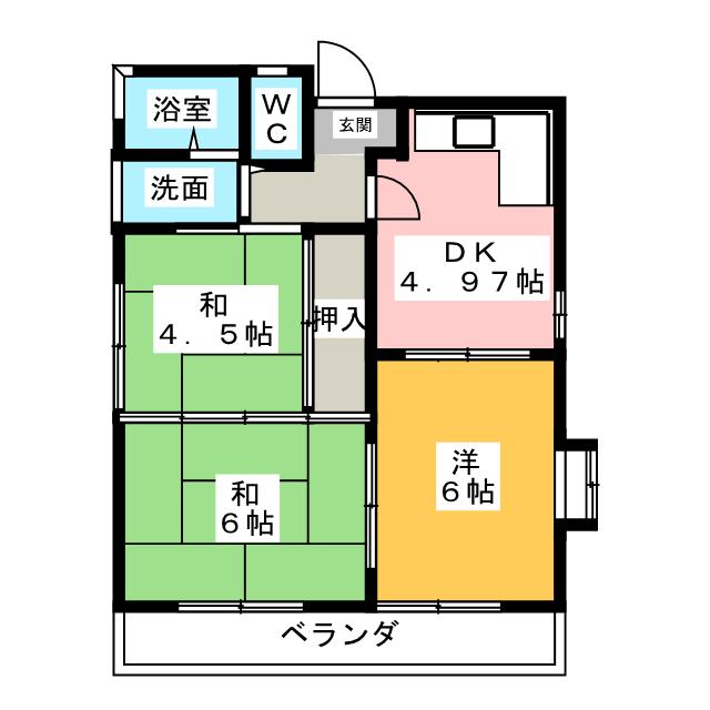 海野ハイツの間取り