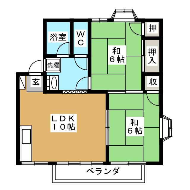 パーシモン壱番館の間取り