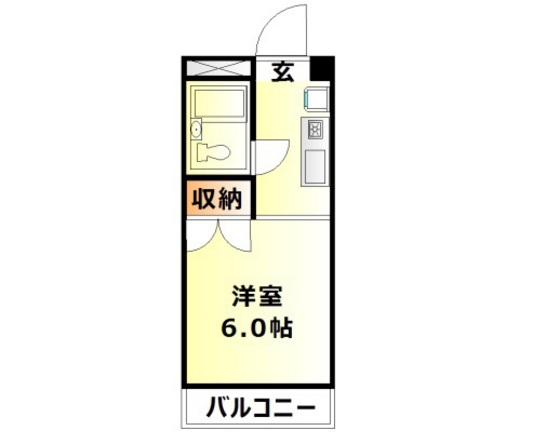 岡山市北区京町のマンションの間取り