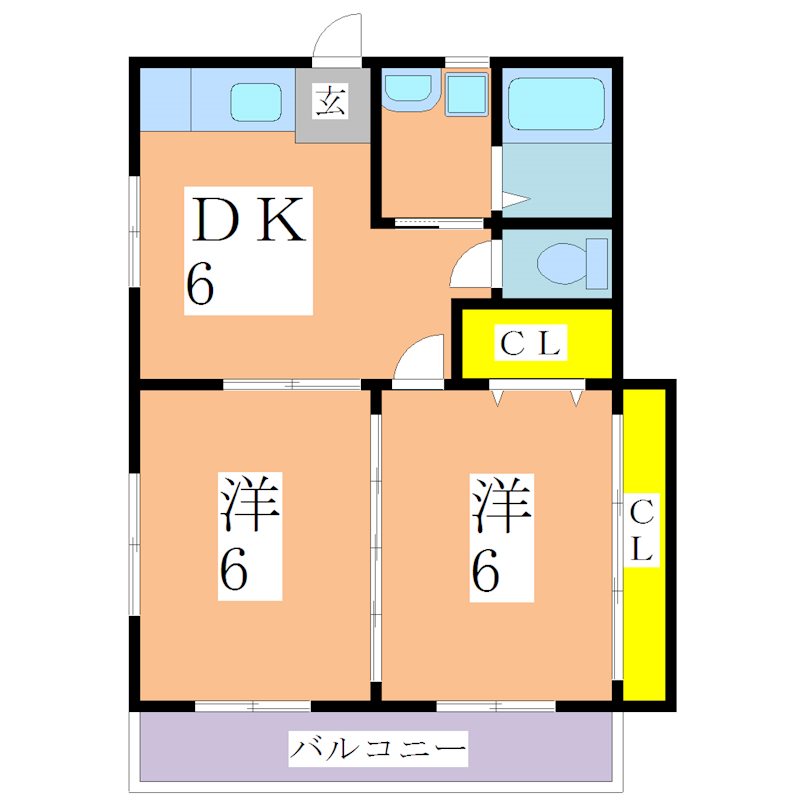 鹿児島市田上台のマンションの間取り