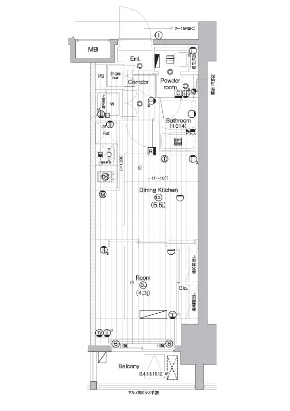 PREMIUM CUBE亀戸の間取り