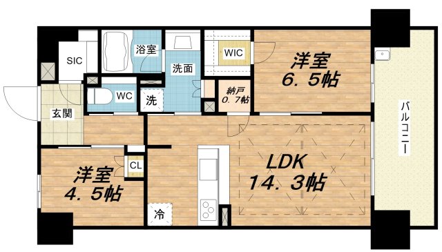 【ローレルコート上本町五丁目の間取り】