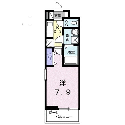 新居浜市若水町のアパートの間取り