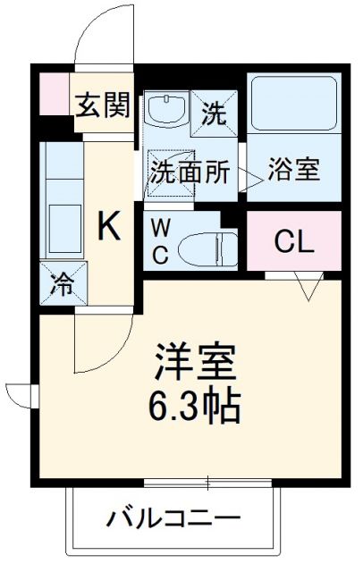 藤沢市鵠沼石上のアパートの間取り